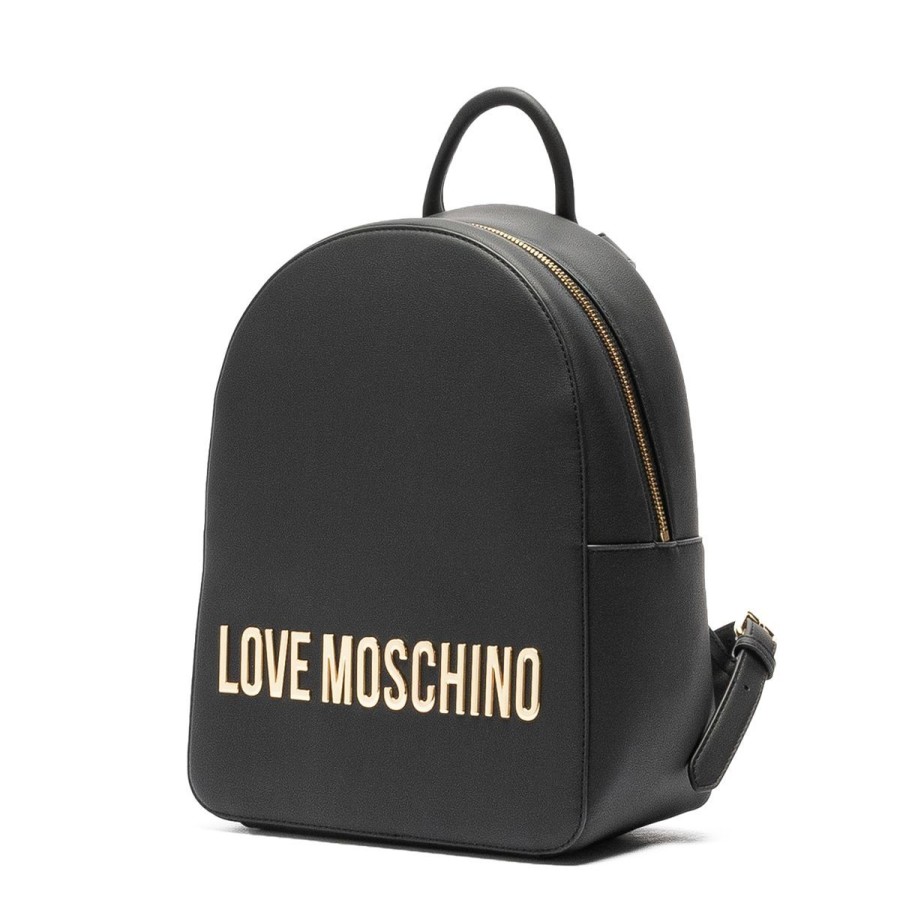 Donna Moschino Zaini | Zaino Donna Love Moschino Backpack Maxi Logo Nero Jc4193 223