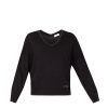 Donna Liu Jo Felpe / Maglie / Camicie | Maglia Donna Liu Jo Chiusa Better Nero Mf3392 223