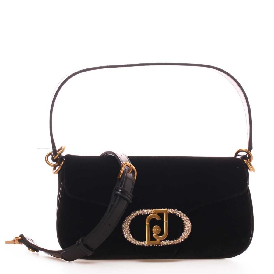 Donna Liu Jo Borse A Spalla | Borsa Donna Liu Jo Crossbody S Velluto Misa Black Af3224 223