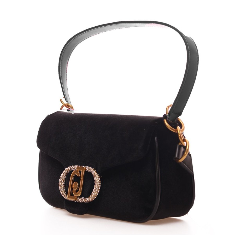 Donna Liu Jo Borse A Spalla | Borsa Donna Liu Jo Crossbody S Velluto Misa Black Af3224 223