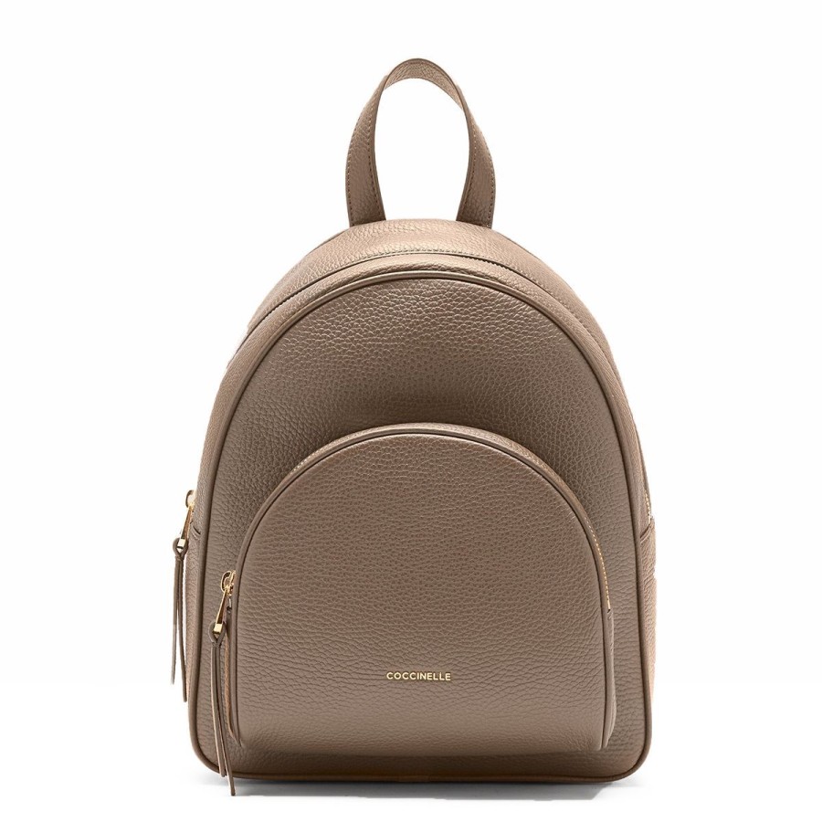 Donna Coccinelle Zaini | Zaino Donna Coccinelle Backpack Man Gleen Medium Warm Taupe E1N15140201 223