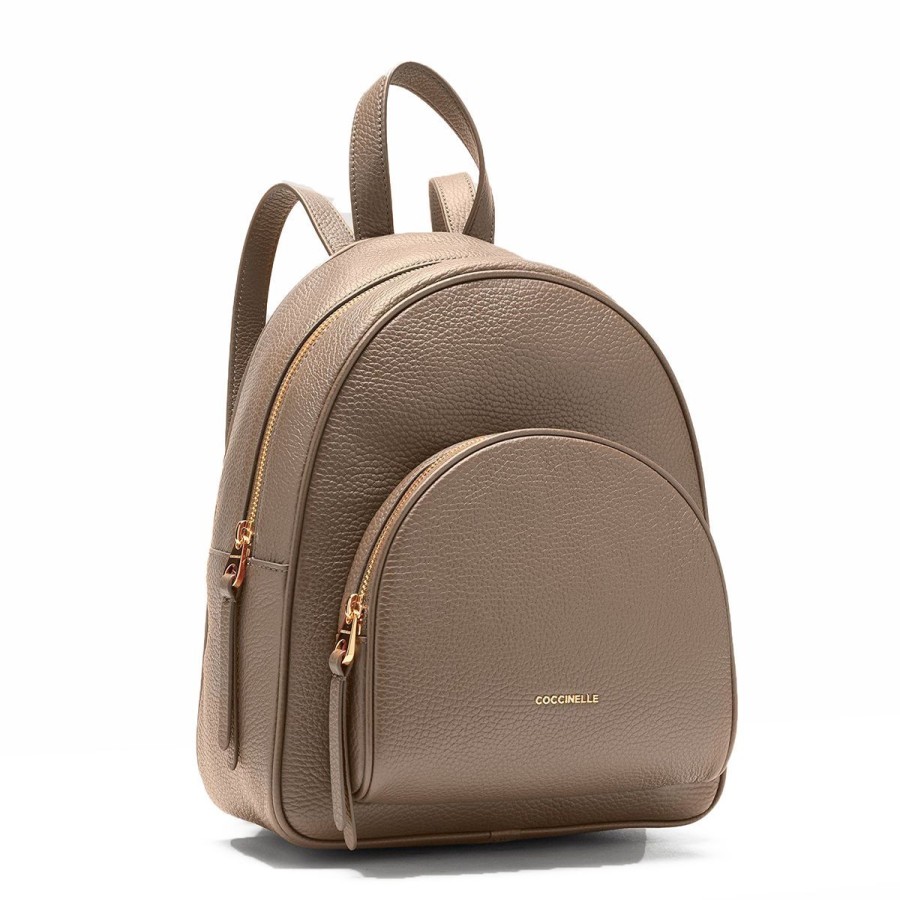 Donna Coccinelle Zaini | Zaino Donna Coccinelle Backpack Man Gleen Medium Warm Taupe E1N15140201 223