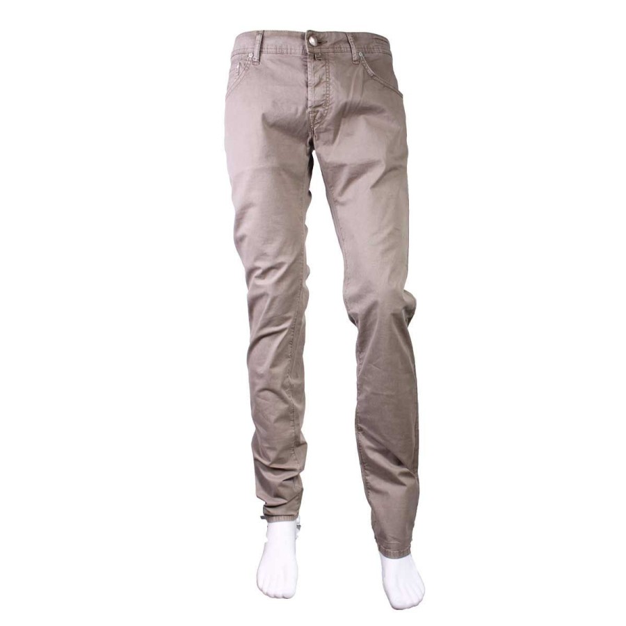 Uomo Jacob Cohen Abbigliamento | Pantaloni Uomo Jacob Cohen 5 Tasche Comfort Vintage Tortora J62206510 121