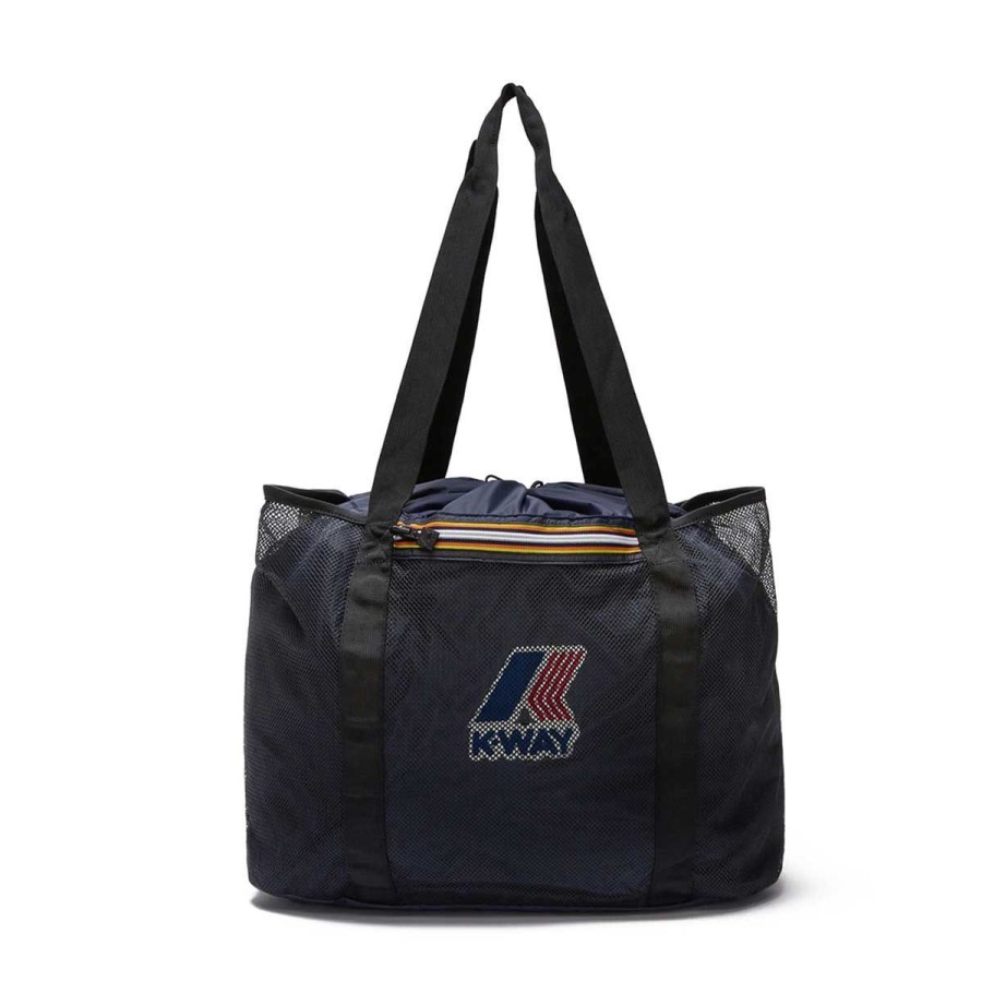 Donna K-Way Borse A Mano | Borsa Donna K-Way Shopping Bag Le Vrai 3.0 Isal Richiudibile Blue Depht K1119Hw 123