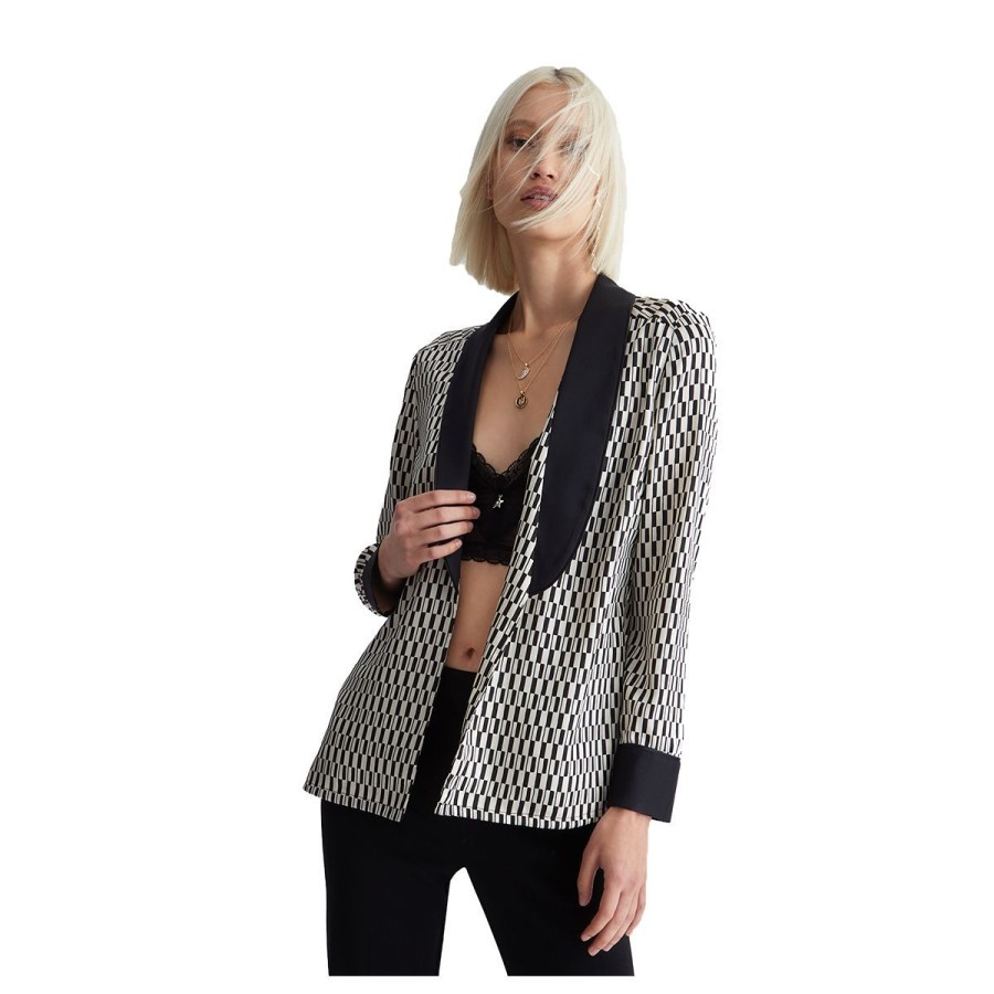 Donna Liu Jo Capispalla | Giacca Donna Liu Jo Blazer Stampa Geometric Cf3084 223