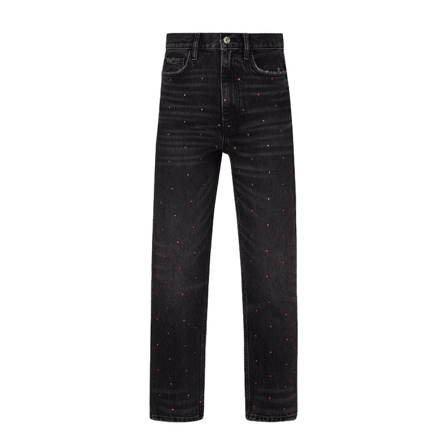 Donna Liu Jo Jeans / Pantaloni | Jeans Donna Liu Jo Stright Better Strass Denim Nero Uf3157 223