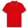 Uomo Fredd Perry Abbigliamento | Polo Uomo Fred Perry Twin Tipped Racing Red M3600 121