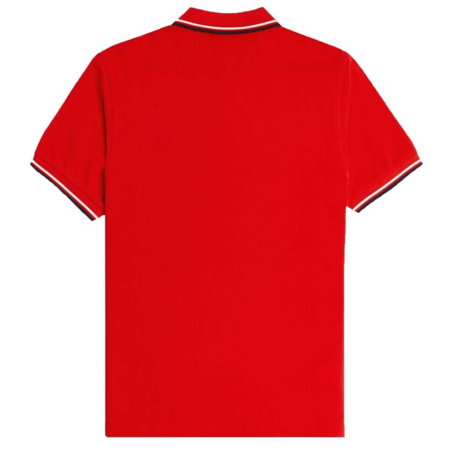 Uomo Fredd Perry Abbigliamento | Polo Uomo Fred Perry Twin Tipped Racing Red M3600 121