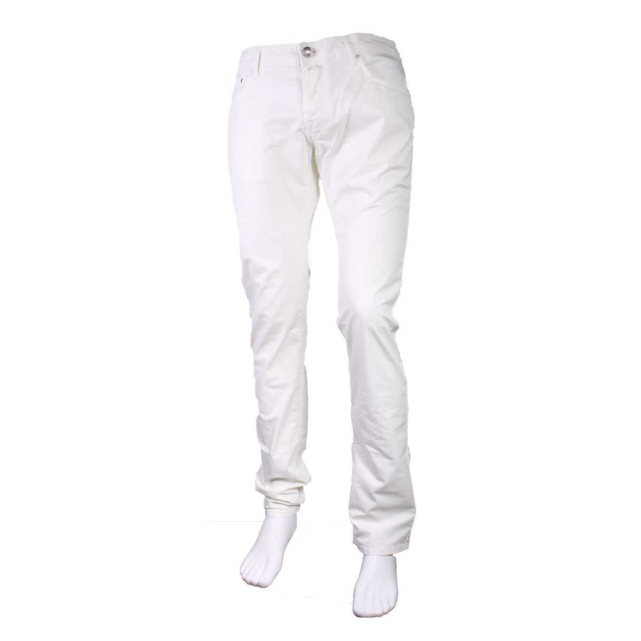 Uomo Jacob Cohen Abbigliamento | Pantaloni Uomo Jacob Cohen 5 Tasche Comfort Vintage Off White J62206510 121