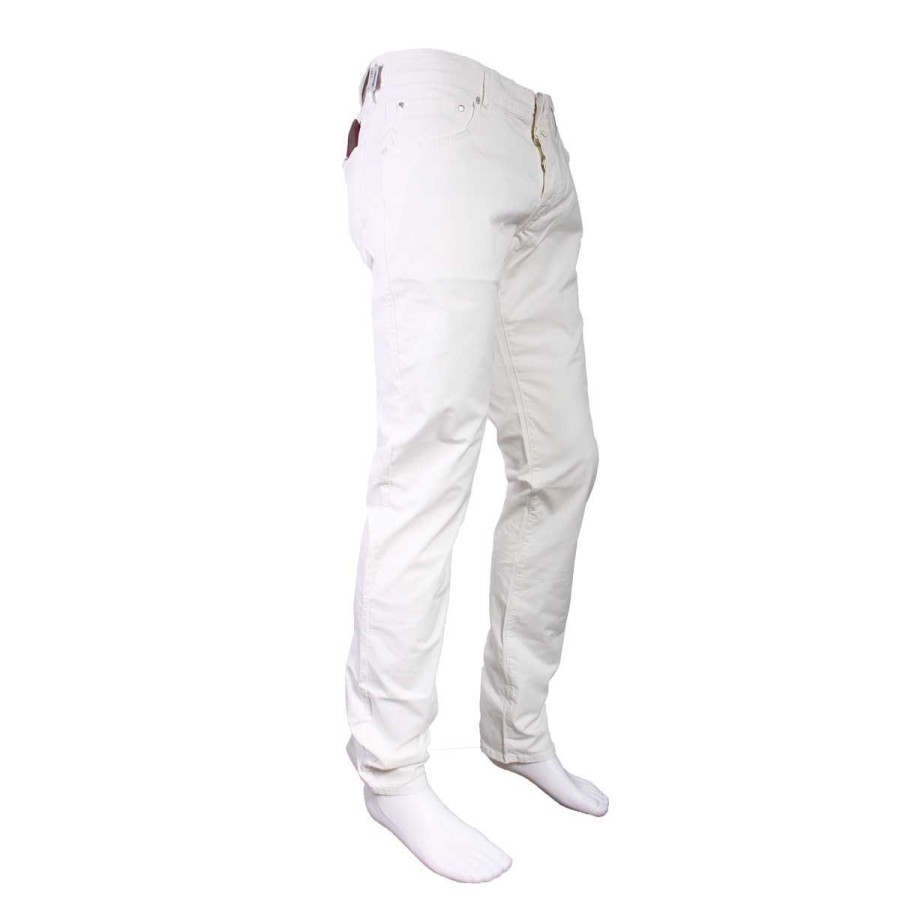 Uomo Jacob Cohen Abbigliamento | Pantaloni Uomo Jacob Cohen 5 Tasche Comfort Vintage Off White J62206510 121