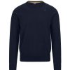 Uomo K-Way Abbigliamento | Maglione Uomo K-Way Aubin Knit Plain Stitch Blue Depht K6121Kw 122