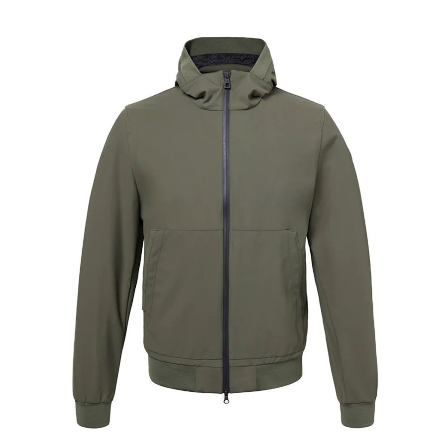 Uomo Piquadro Abbigliamento | Piquadro Giubbino Uomo Sfoderato Verde Militare Gi6351J51 223