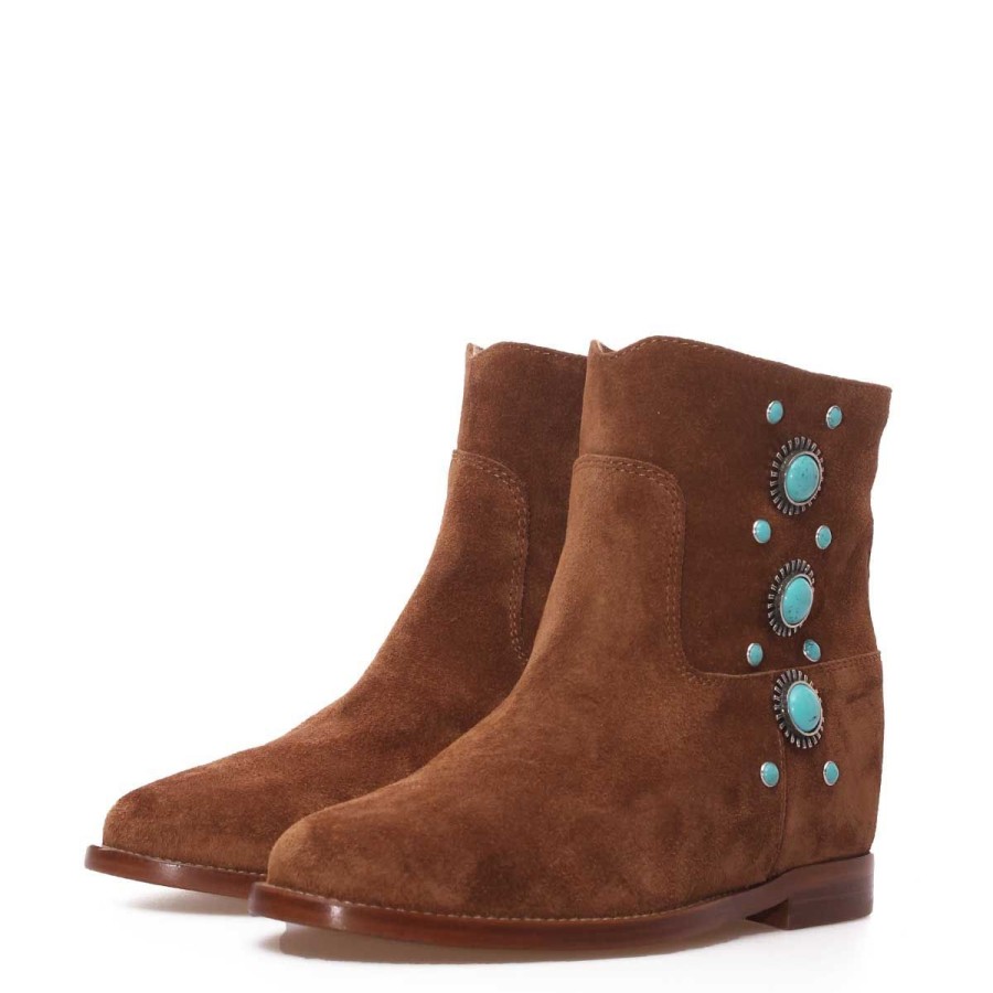 Donna VIa Roma 15 Calzature | Stivaletti Donna Via Roma 15 Ankle Boots Velour Martora 3943 123