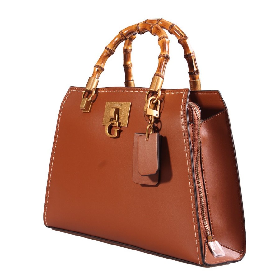 Donna Guess Borse A Mano | Borsa Donna Guess Stachel Bag Con Tracolla Stephi Cognac Hwvb78750 223