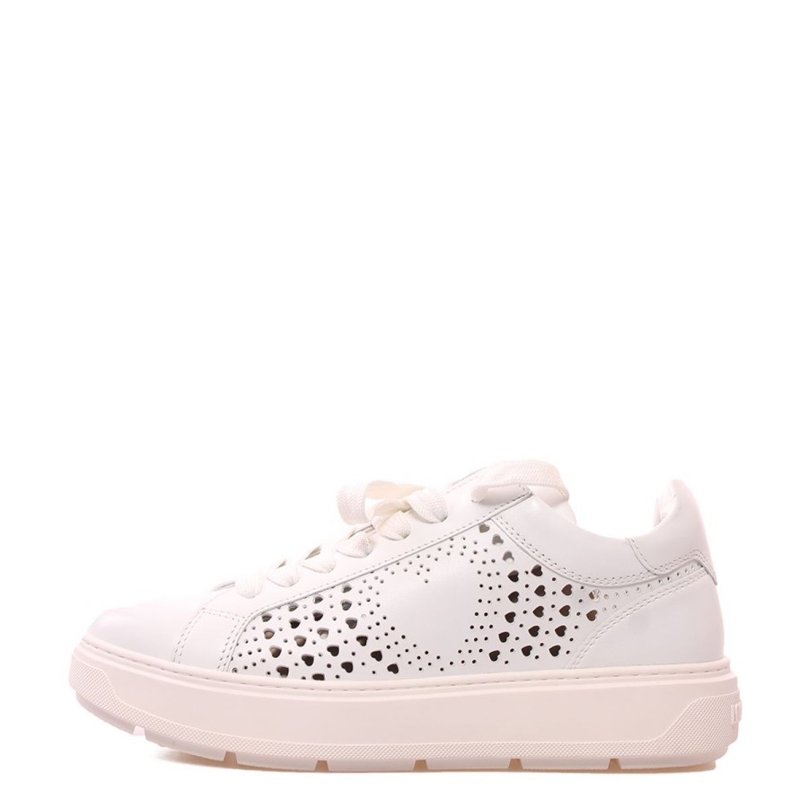 Donna Moschino Calzature | Scarpa Donna Love Moschino Sneakers Bold 40 Vitello White Ja15814 123