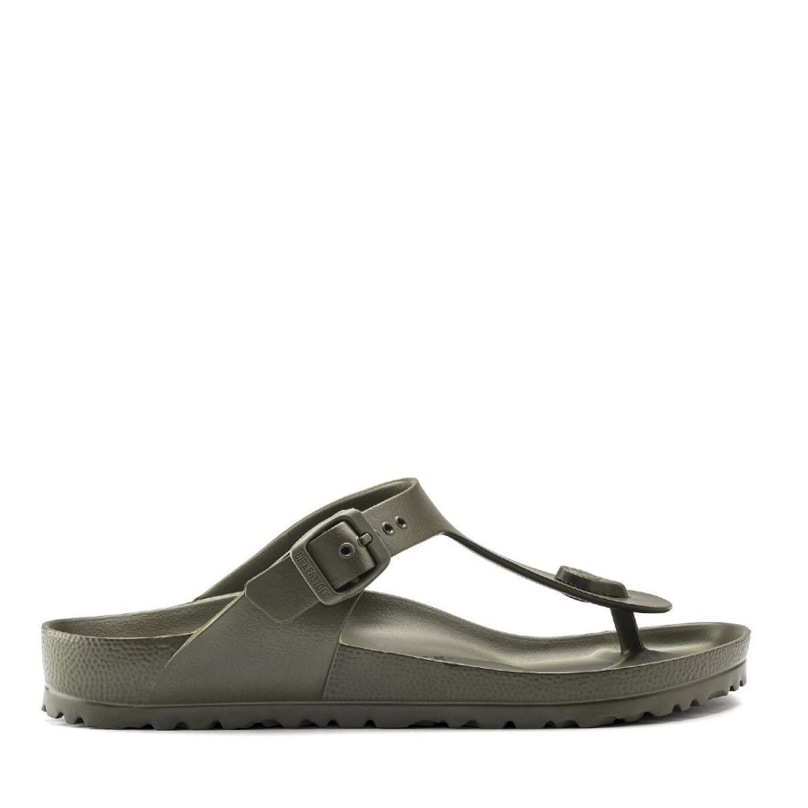 Donna Birkenstock Calzature | Infradito Unisex Birkenstock Gizeh Eva Khaki 1019143 Co