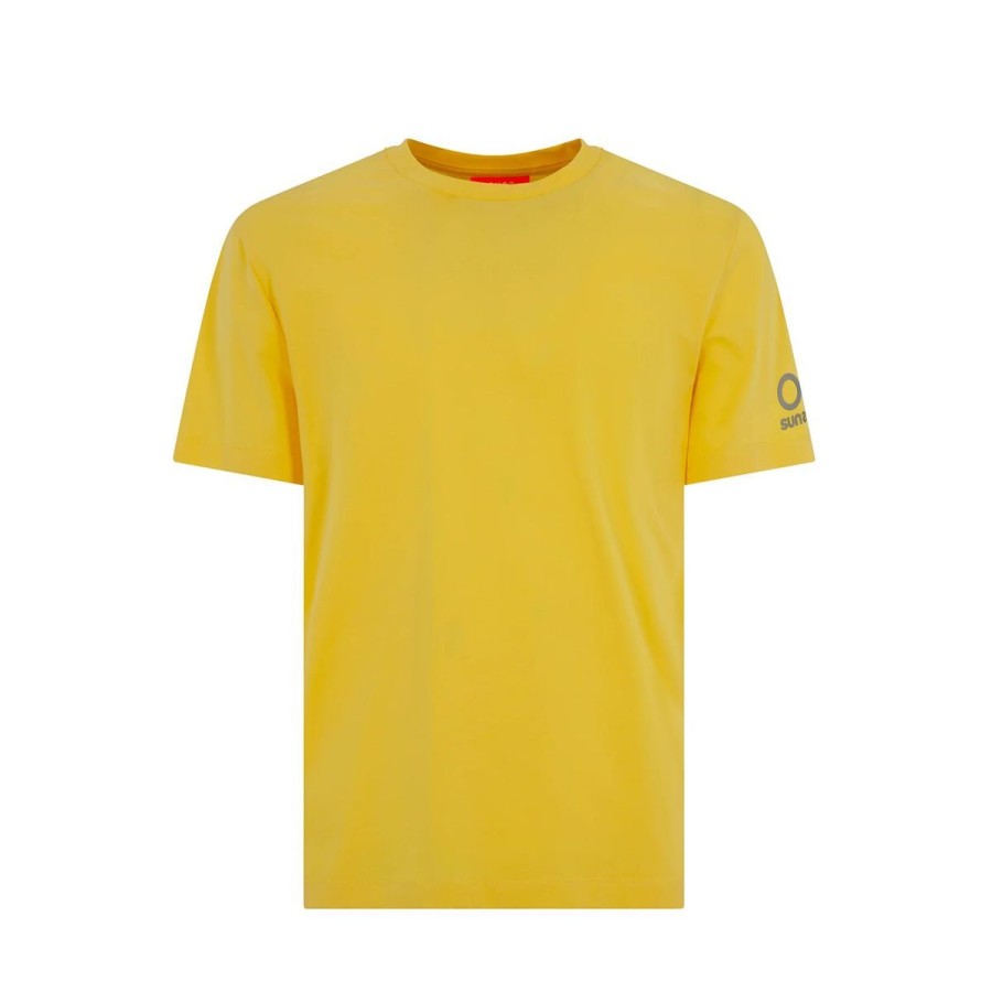 Uomo Suns Abbigliamento | T Shirt Uomo Suns Paolo Photo In Cotone Yellow Tss01048U 123